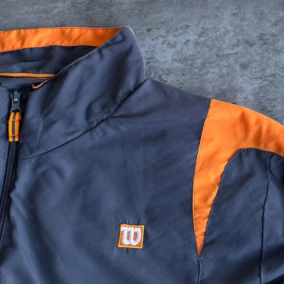 Vintage Y2K Wilson Skater Tech Cyber Grunge Windbreaker Jacket - Picture 3 of 4